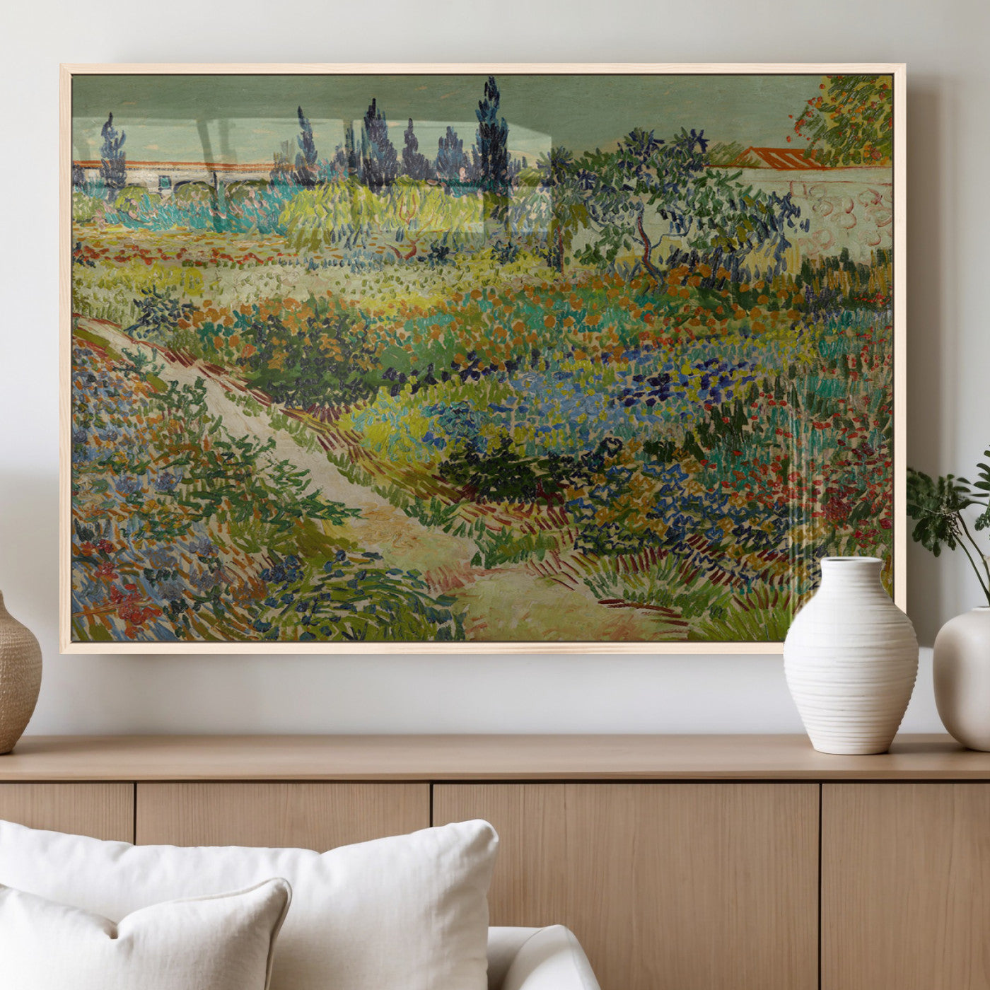 MGV-FP-36X24-3P - Vincent van Gogh Garden at Arles Wall Art Canvas Print