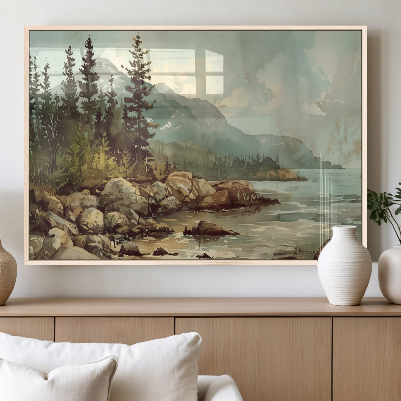 24809-MGV-FP-36X24-3P_Natural-Abstract Acadia National Park Wall Art Canvas Print - Stunning 3-Panel Wall Art Canvas Print,