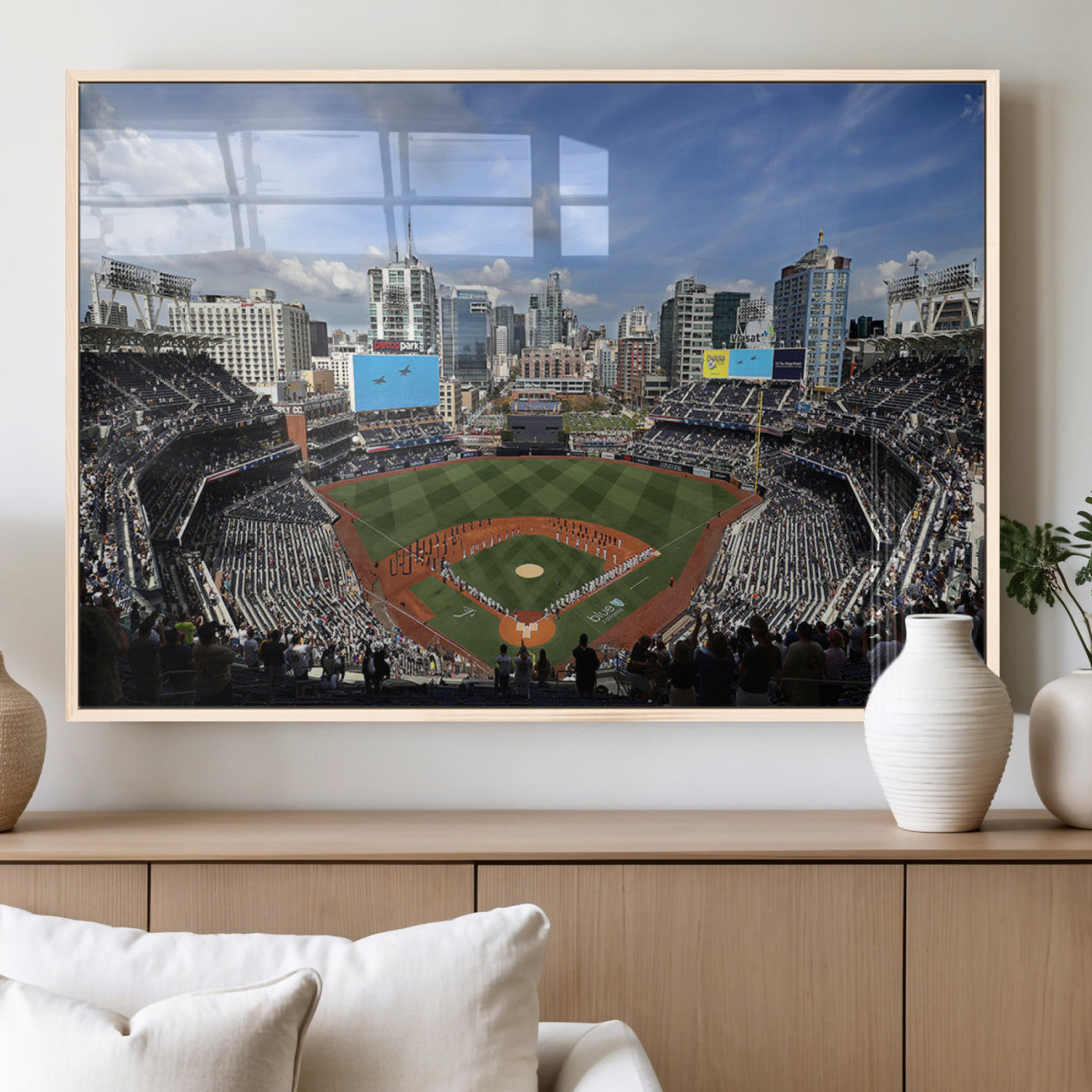 MGV-FP-36X24-3P - San Diego Padres Baseball Team Print - Petco Park Stadium Wall Art Canvas Print