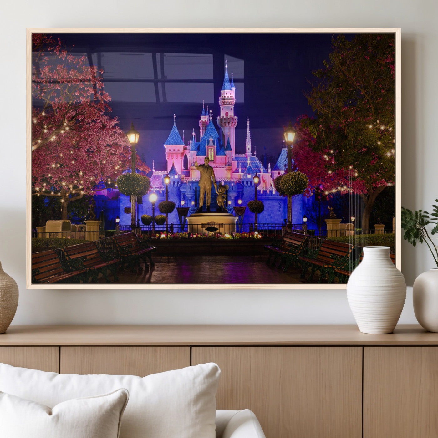 MGV-FP-36X24-3P - Castle Large Wall Art Disney Magic Kingdom Kids Room Decor - Disney World Christmas Home Decor Child