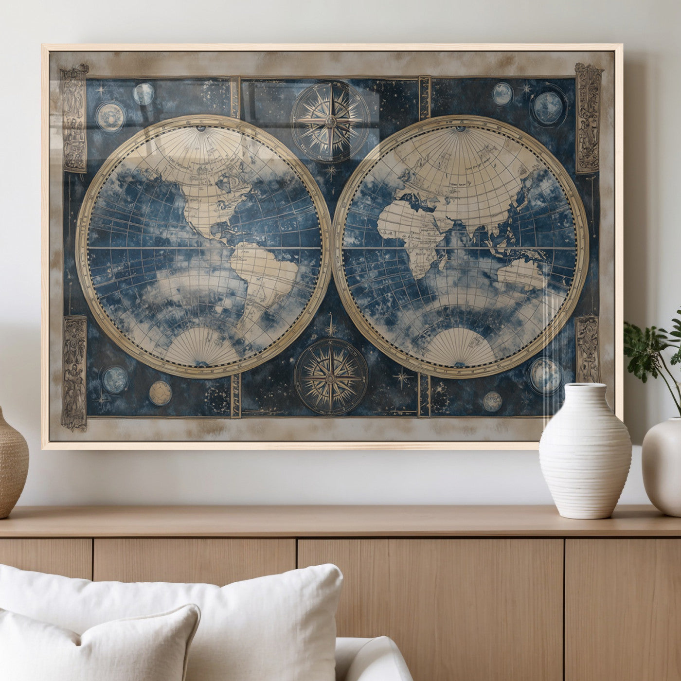 MGV-FP-60X30-3P - World Map Canvas Print