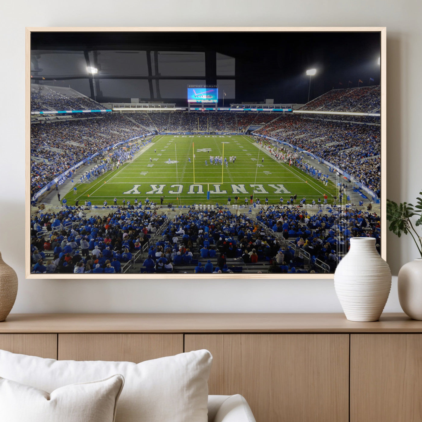 MGV-FP-60X30-3P - Kroger Field Canvas Wall Art - Kentucky Stadium Wall Art Print - Sunset Football Stadium Wall Decor