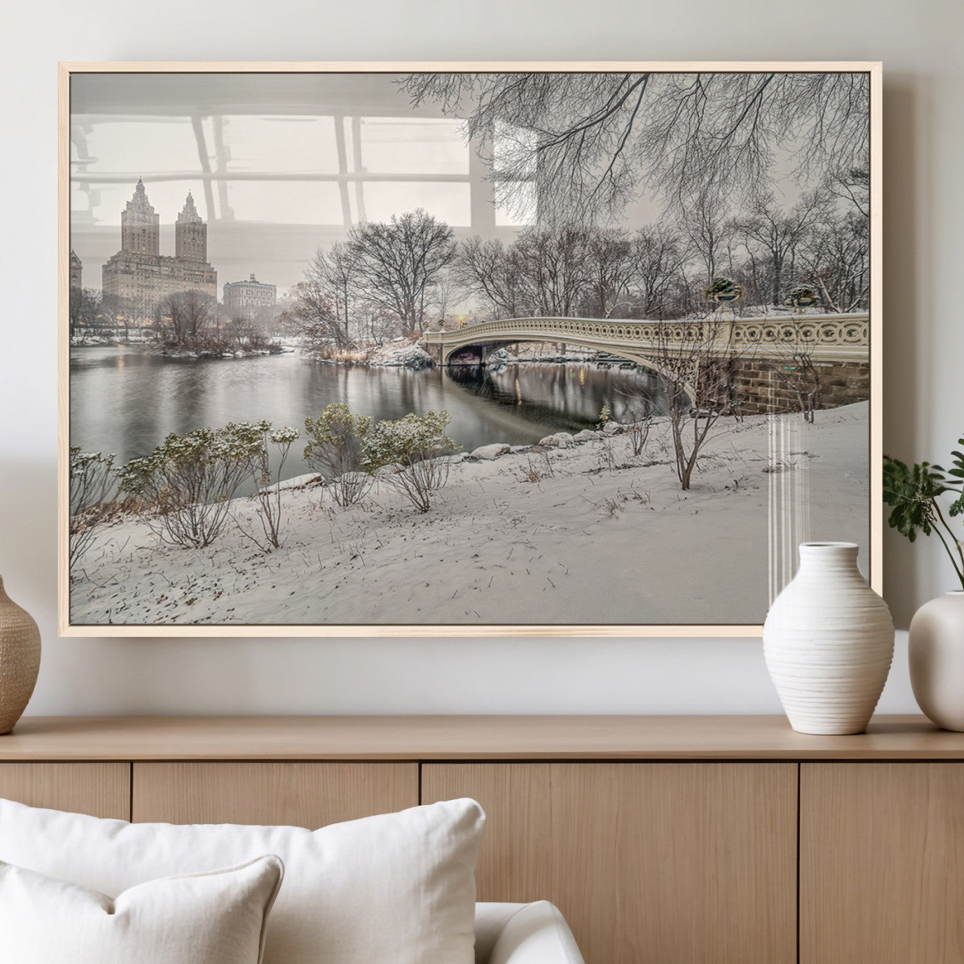MGV-FP-60X30-3P - The Bow Bridge in Central Park Canvas, The Bow Bridge Canvas Print