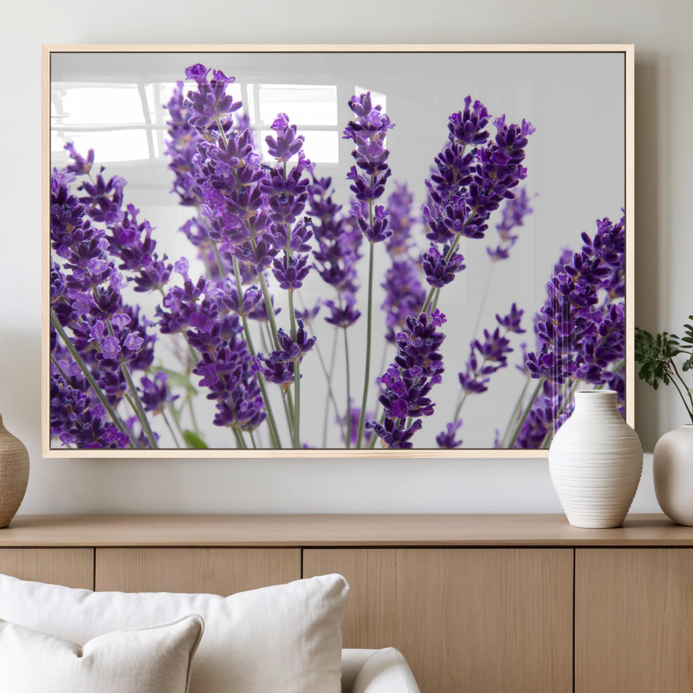 MGV-FP-60X30-3P - Lavender Flower Wall Art Canvas Print