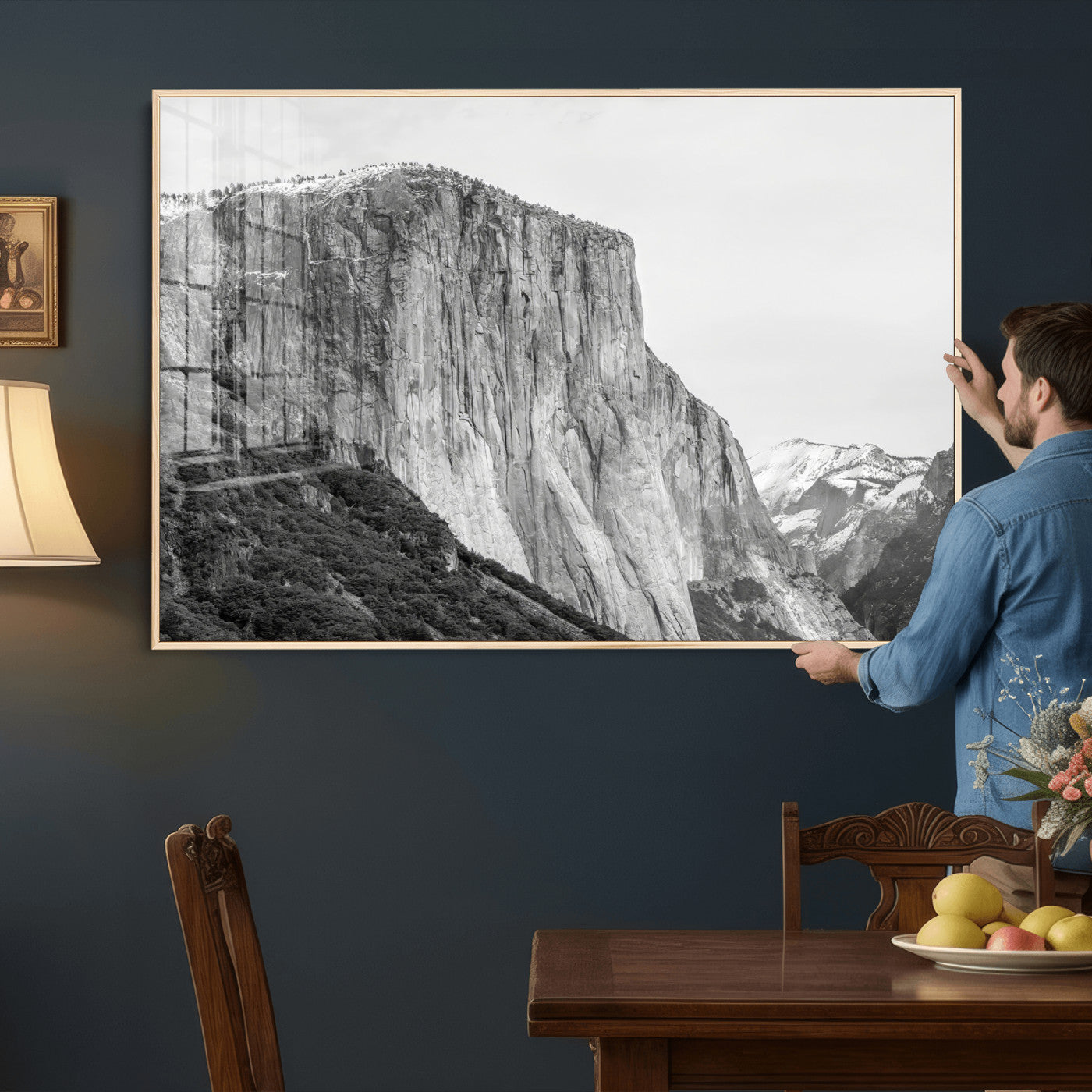 39393420-MGV-CV-36X24 - El Capitan Yosemite Mountain Wall Art – Yosemite Cliff Canvas Print, Rugged Terrain and Timeless Wilderness Decor for Office, Living Room or Cabin