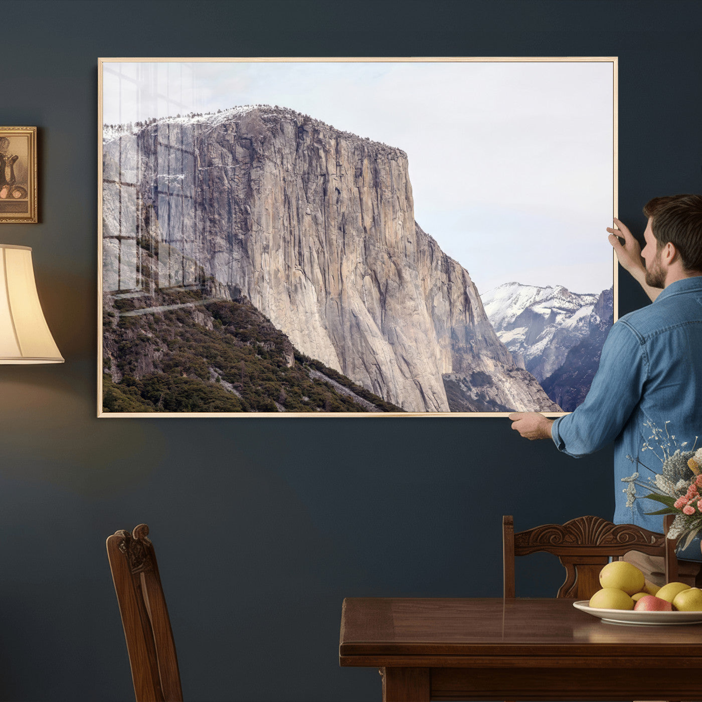 74506434-MGV-CV-36X24 - El Capitan Yosemite Mountain Wall Art – Yosemite Cliff Canvas Print, Rugged Terrain and Timeless Wilderness Decor for Office, Living Room or Cabin