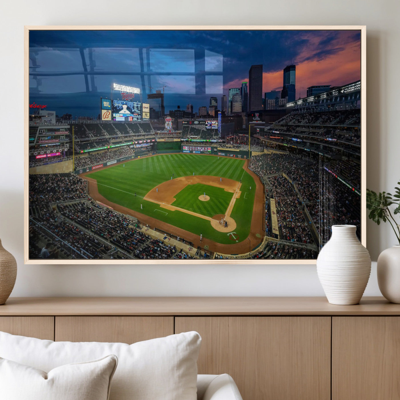 MGV-FP-60X30-3P - Target Field Wall Art Canvas Print, Baseball Stadium Print, Minneapolis Major League Baseball's