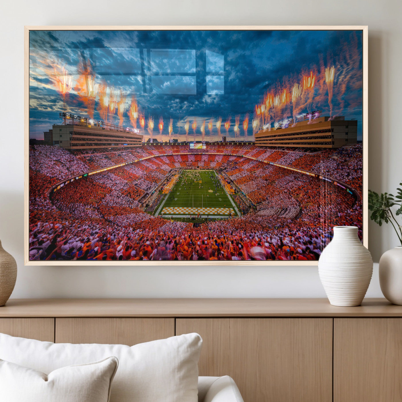 MGV-FP-36X24-3P - Tennessee Neyland Stadium Wall Art Print, Sports Arena Canvas Wall Art, Panoramic Stadium Canvas