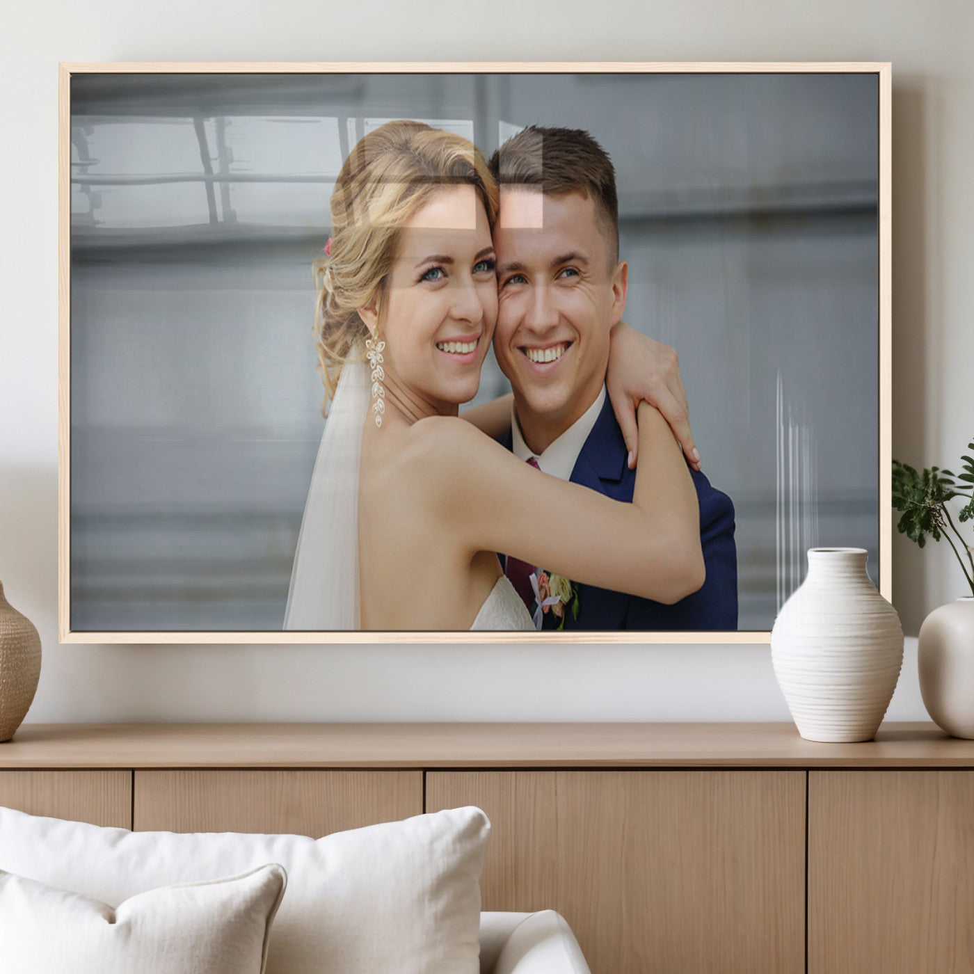 MGV-FP-36X24-3P - Create Your Own Photo Framed Canvas Print - Custom Personalized Wall Art Print for Gift