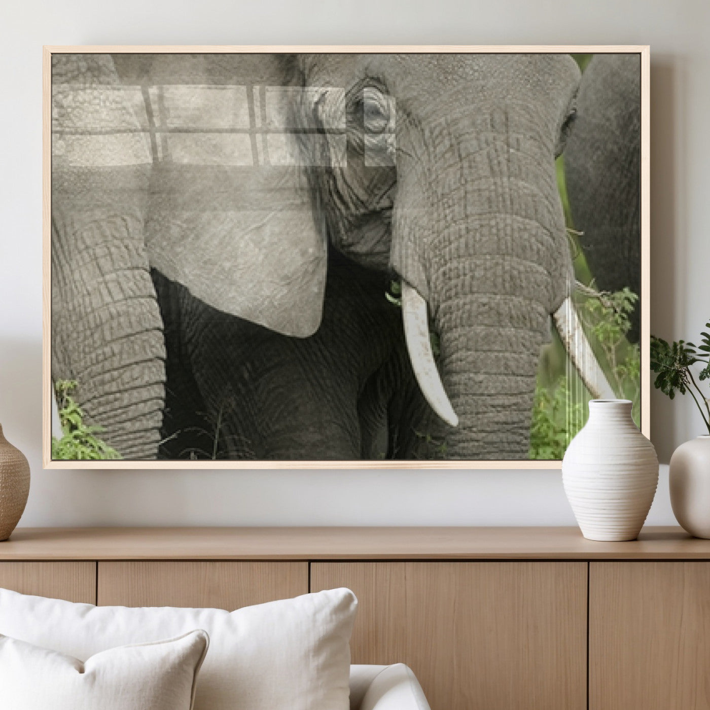 MGV-FP-36X24-3P - Wild Elephant Wall Art Canvas Print