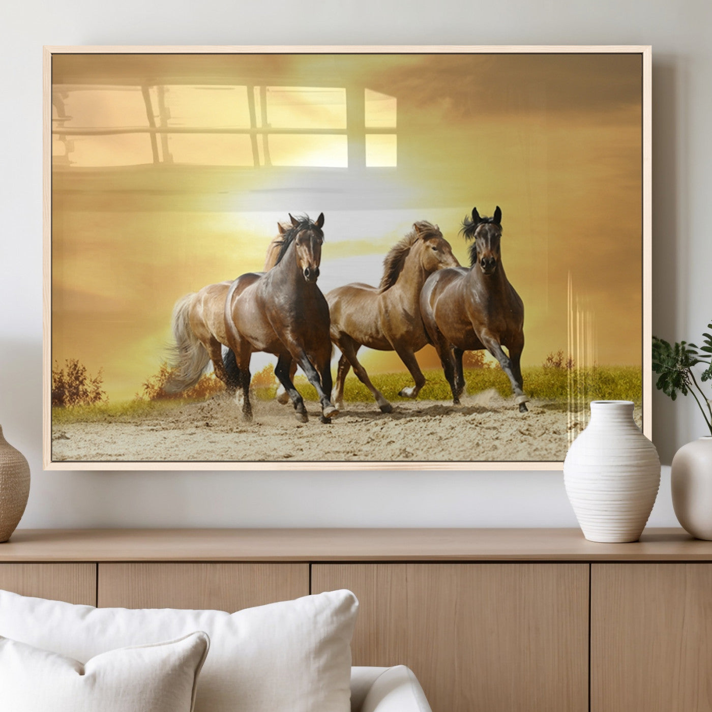 MGV-FP-36X24-3P - Wild Horses Wall Art Canvas Print