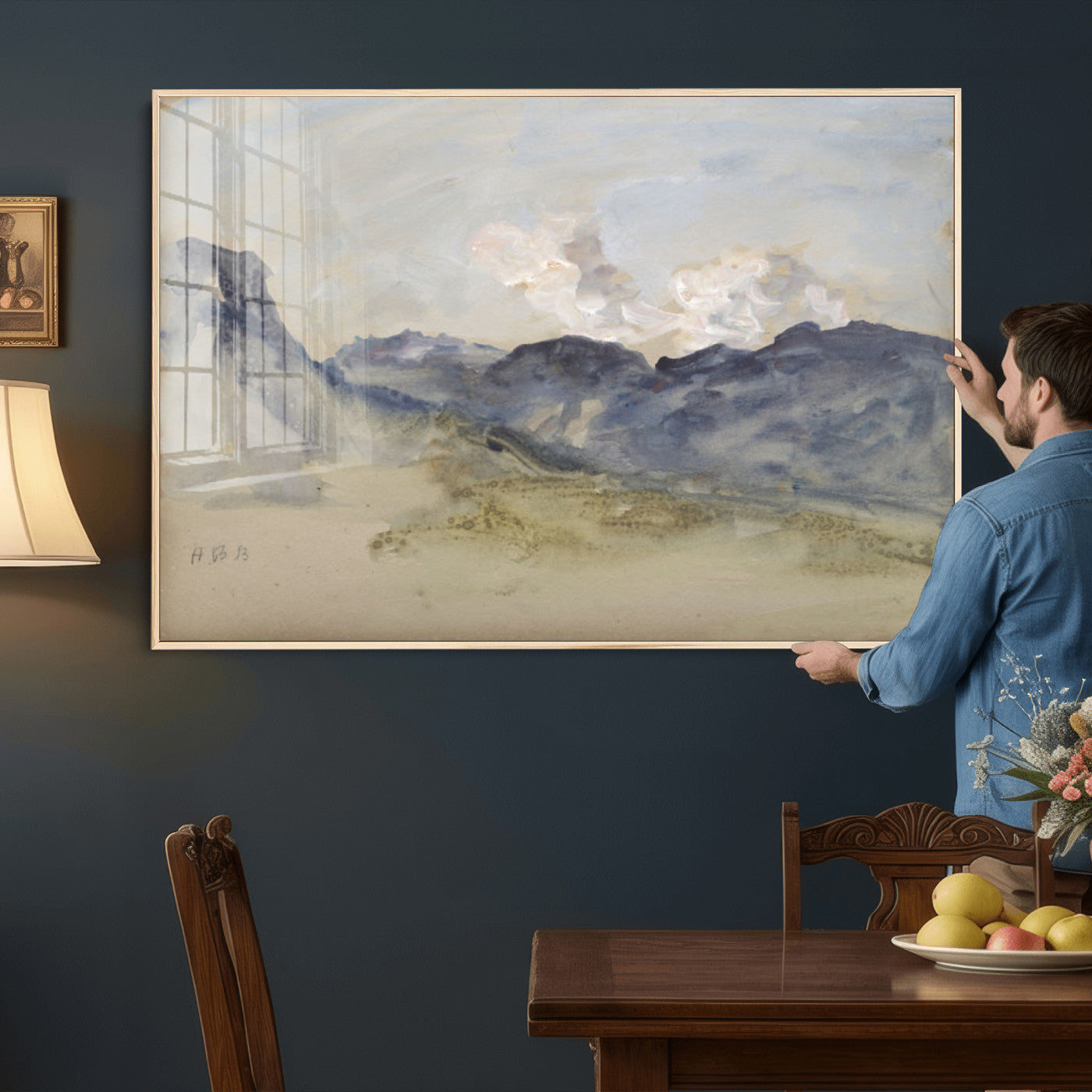 14644686-MGV-CV-36X24 - Alps Hercules Brabazon Brabazon Abstract Wall Art Canvas Print for Modern Home Decor