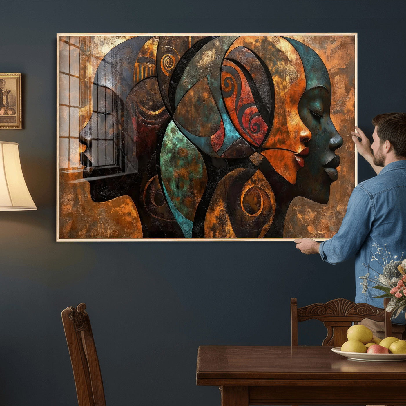 81517886-MGV-CV-36X24 - Abstract Afro American Women Wall Art Canvas Print