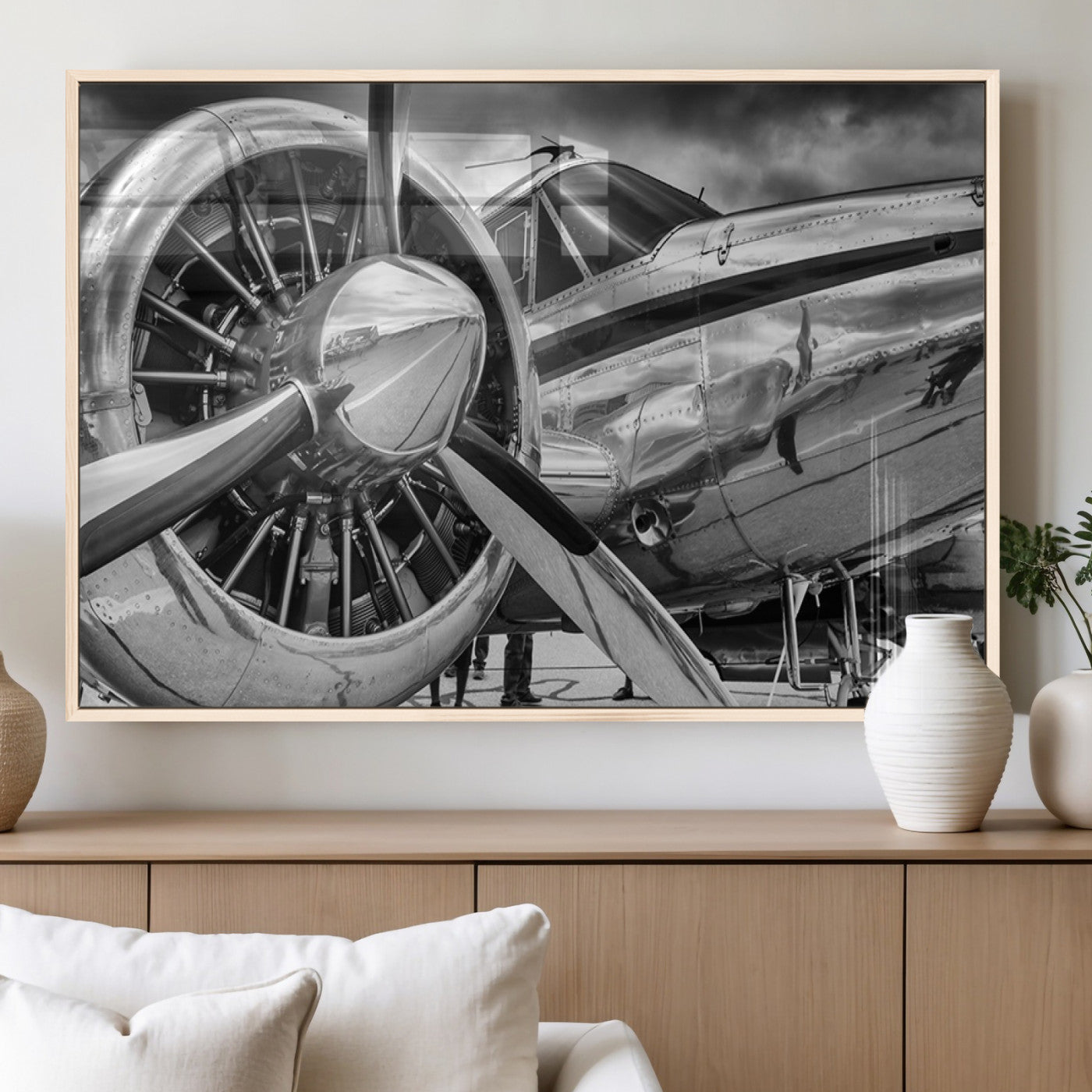 MGV-FP-60X30-3P - Vintage Antique Airplane Wall Art Canvas Print