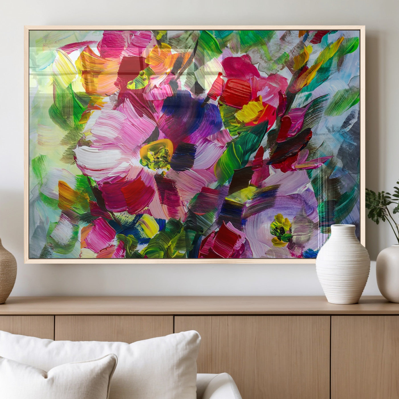 MGV-FP-60X30-3P - Oil Flower Abstract Canvas Print