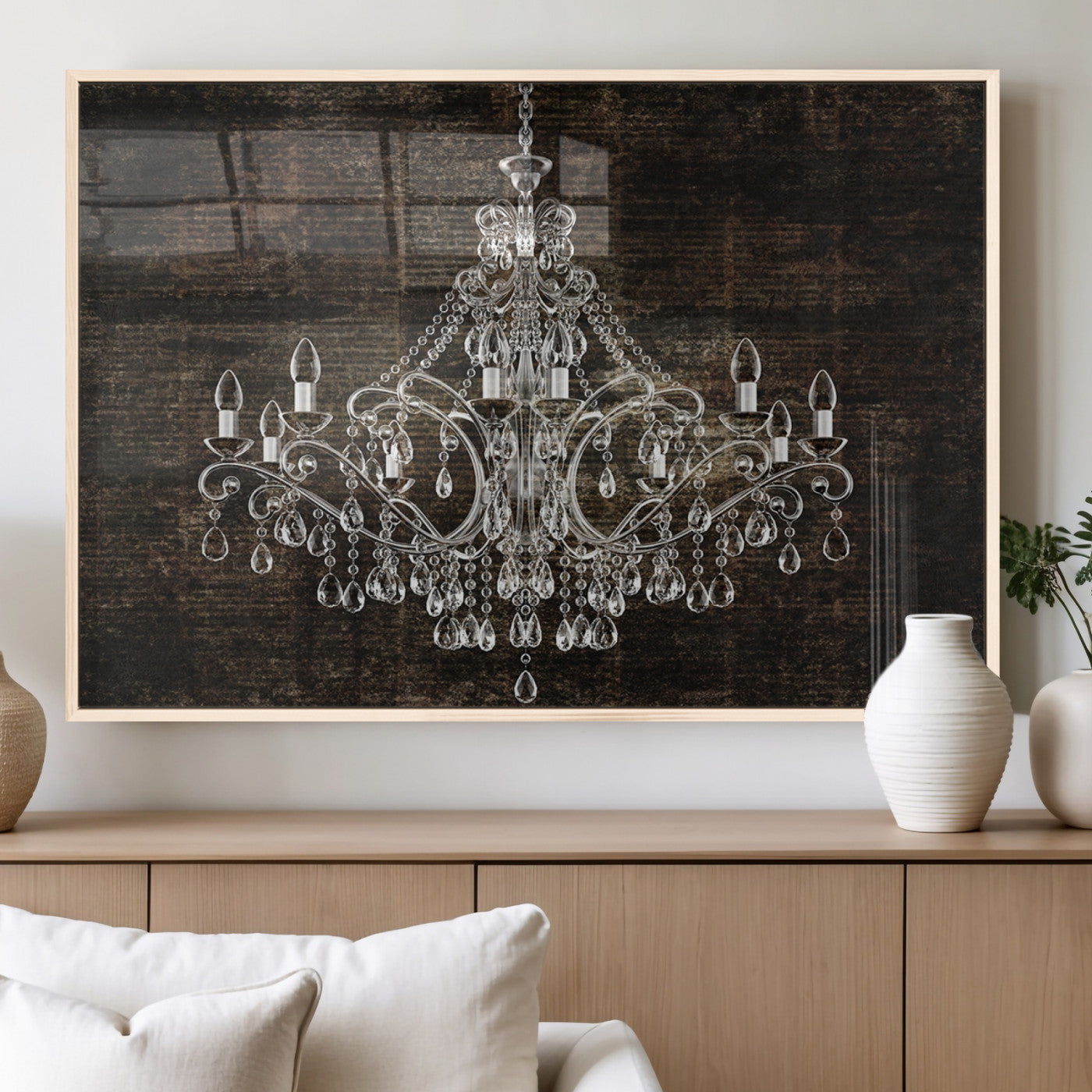 MGV-FP-60X30-3P - Rustic Chandelier Canvas Print