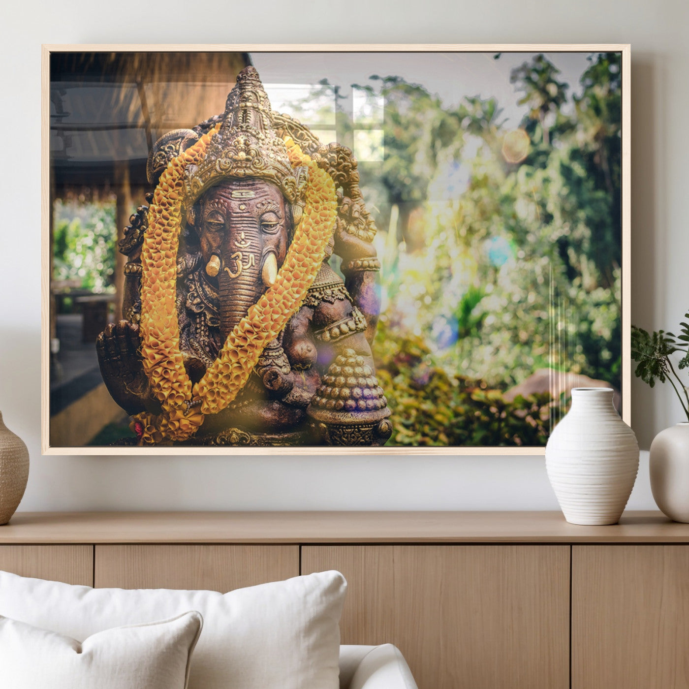 MGV-FP-60X30-3P - Hinduism Statue Wall Art Canvas Print