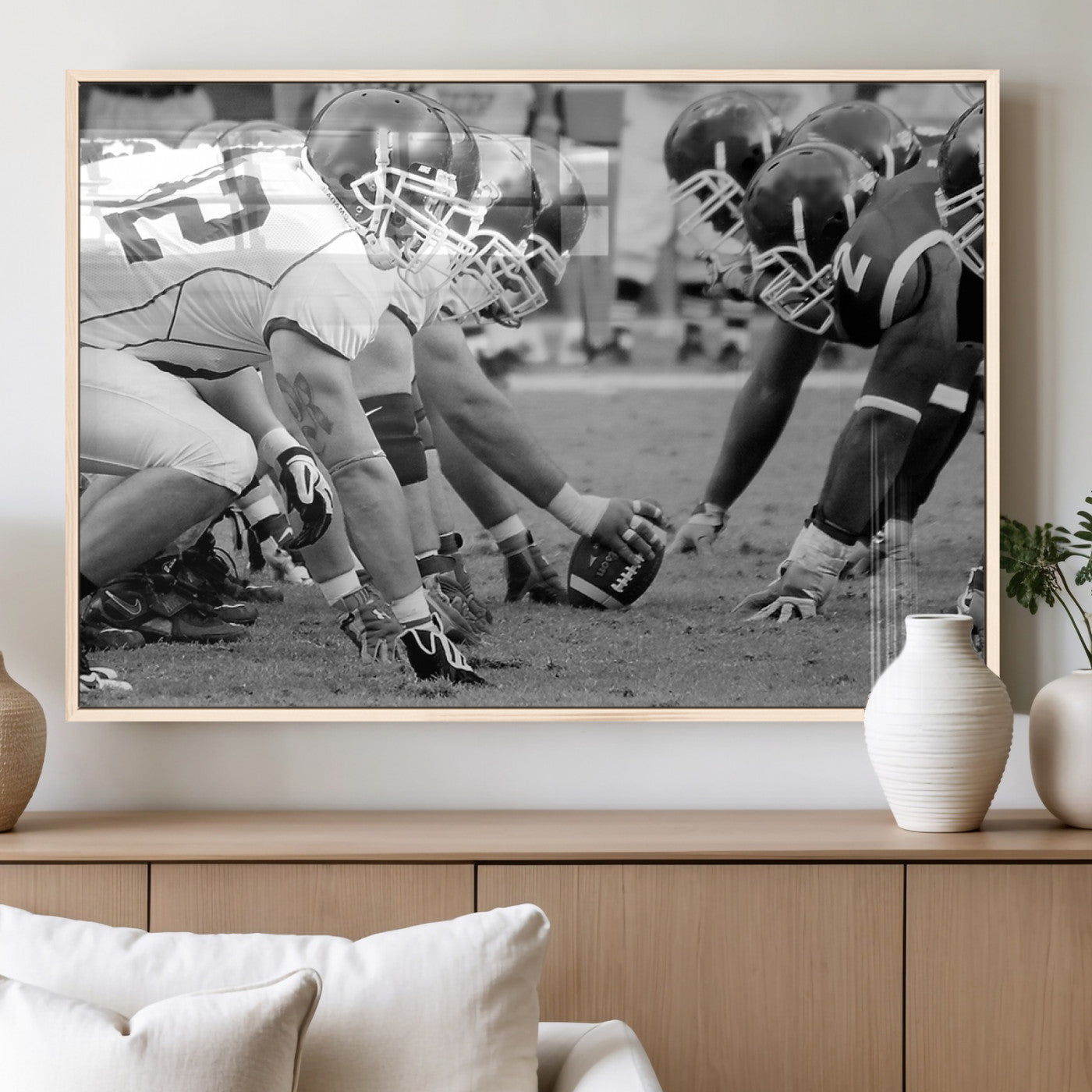 MGV-FP-60X30-3P - American Football Player Wall Art Canvas Print