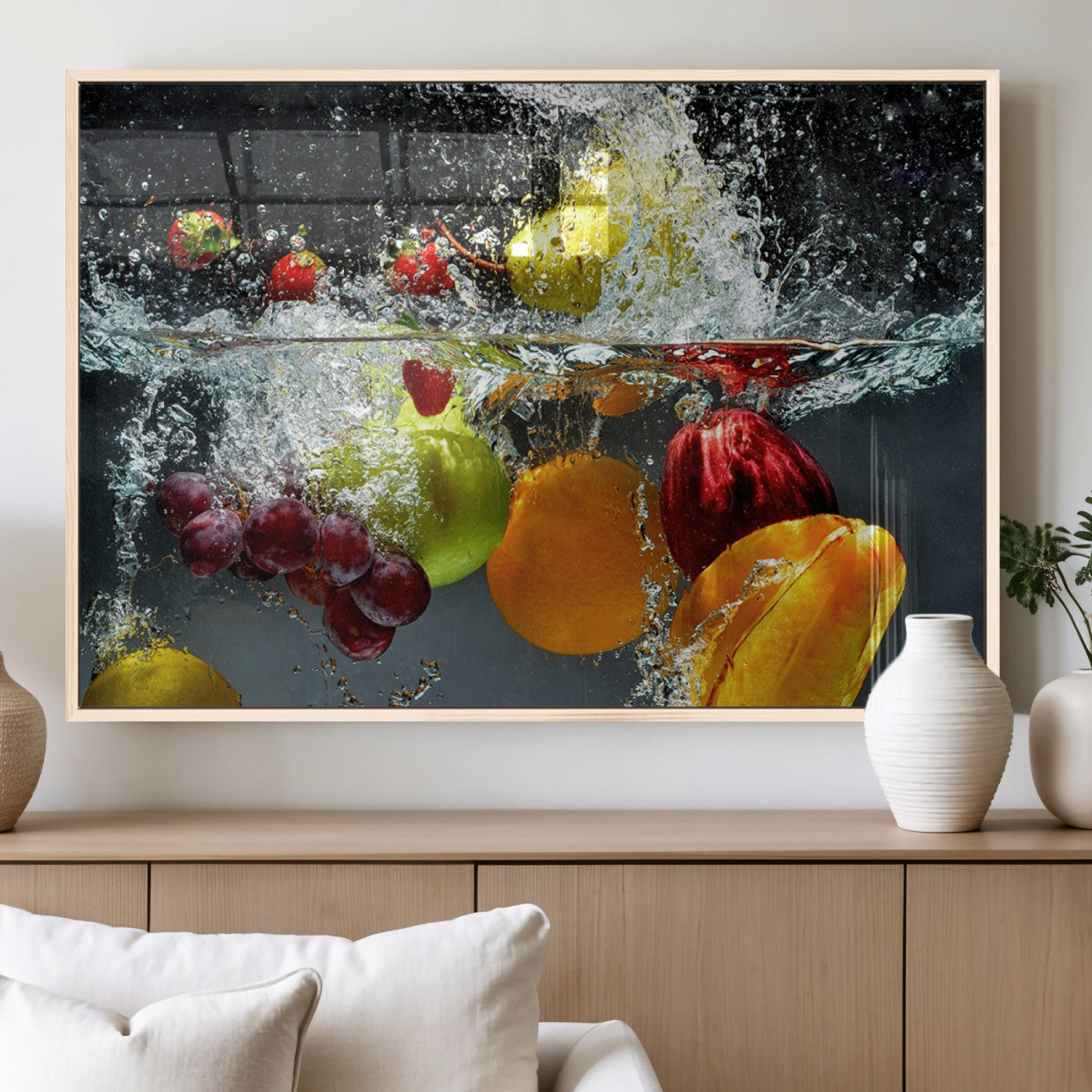 MGV-FP-60X30-3P - Kithen Vegetables World Wall Art Canvas Print