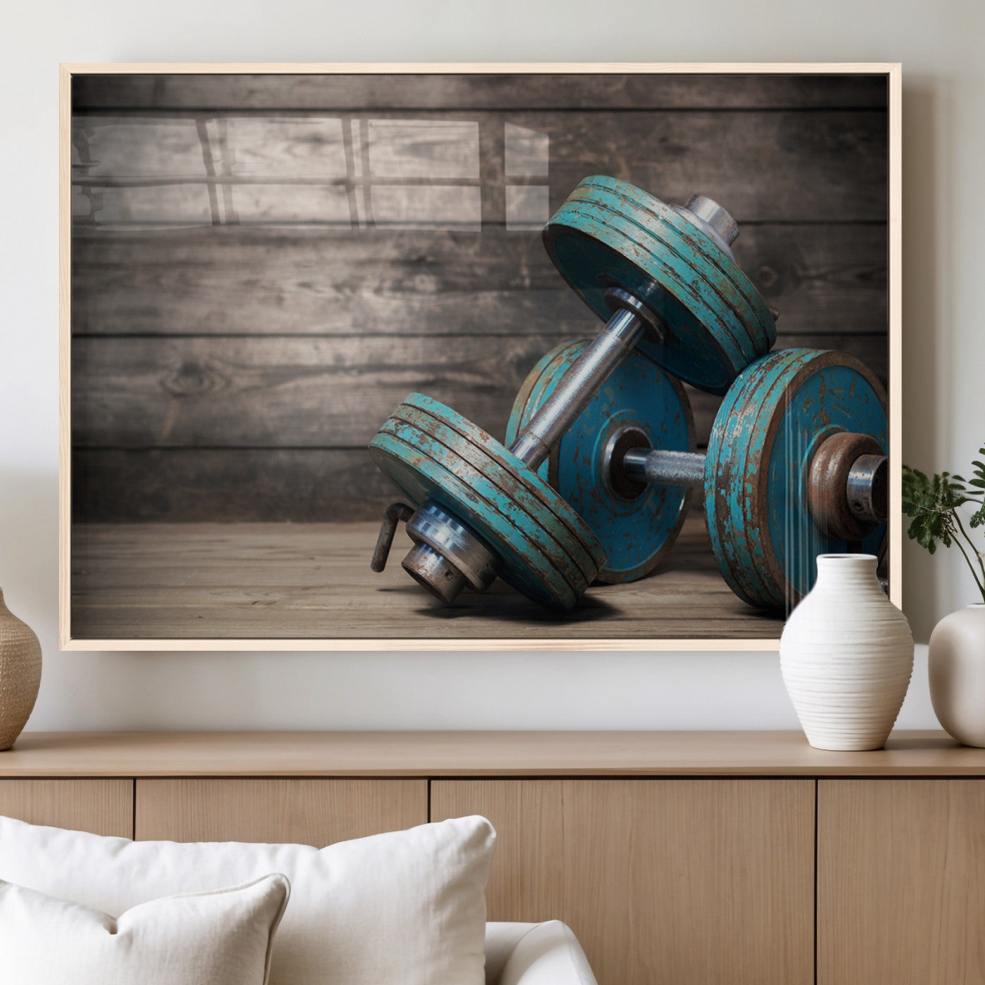 MGV-FP-60X30-3P - Dambell and Sport Wall Art Canvas Print