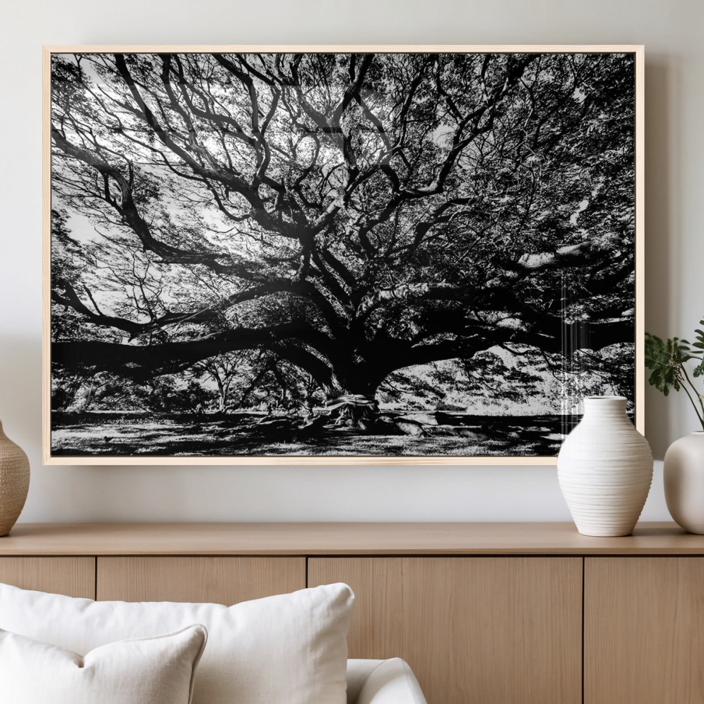 MGV-FP-60X30-3P - Mighty Angel Oak Wall Art | Angel Oak Tree Art Print