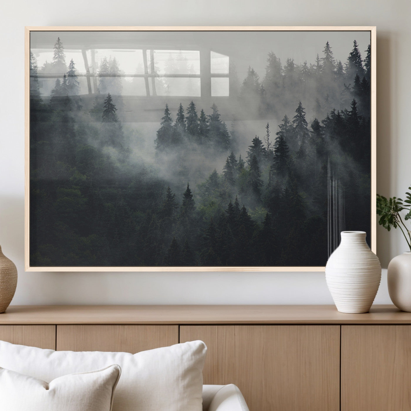 MGV-FP-60X30-3P - Nature Wall Decor - Serene Triptych Nature Print – Woodland Landscape Decor for Living Room or