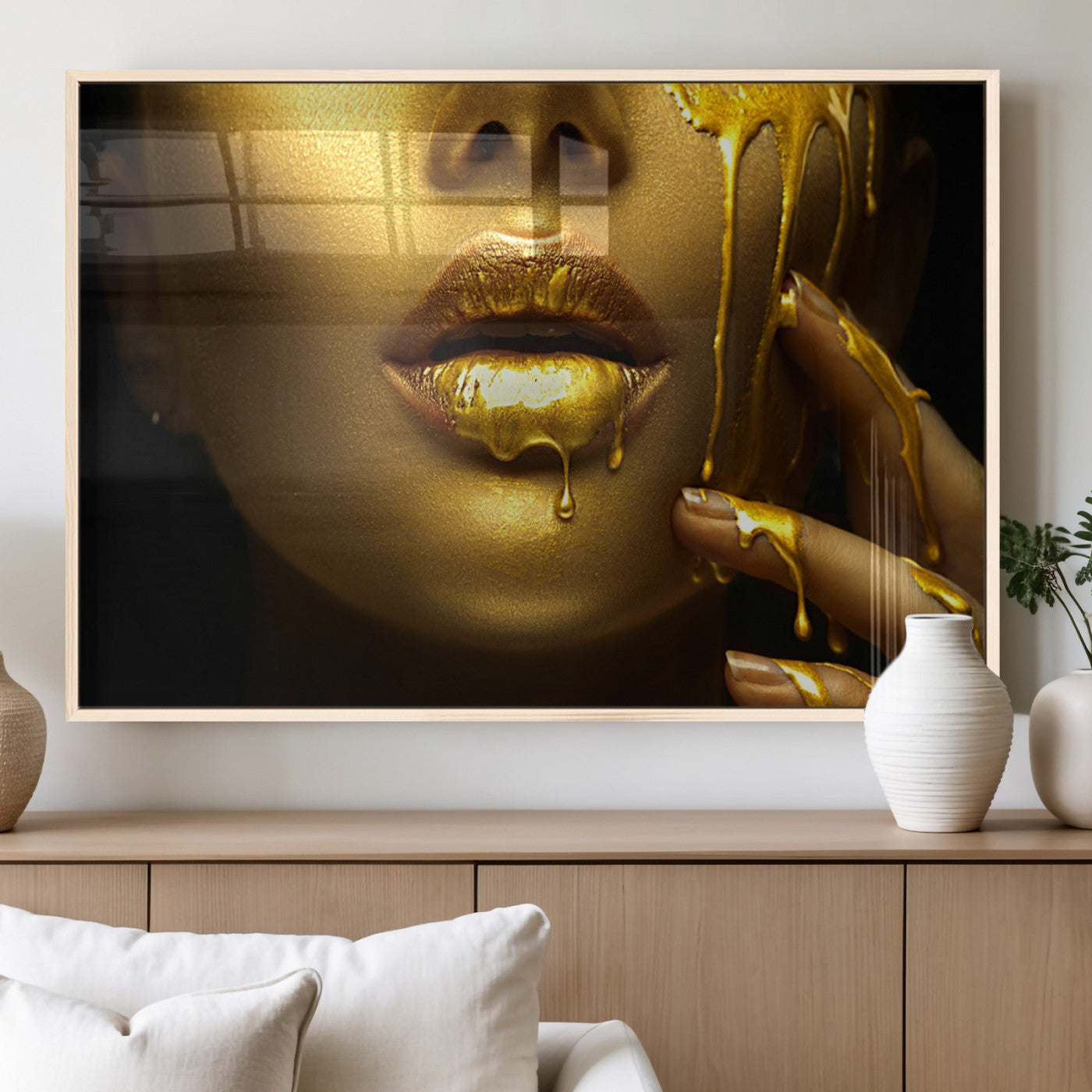 24252-MGV-FP-60X30-3P_Natural-Gold and Women Wall Art Canvas Print