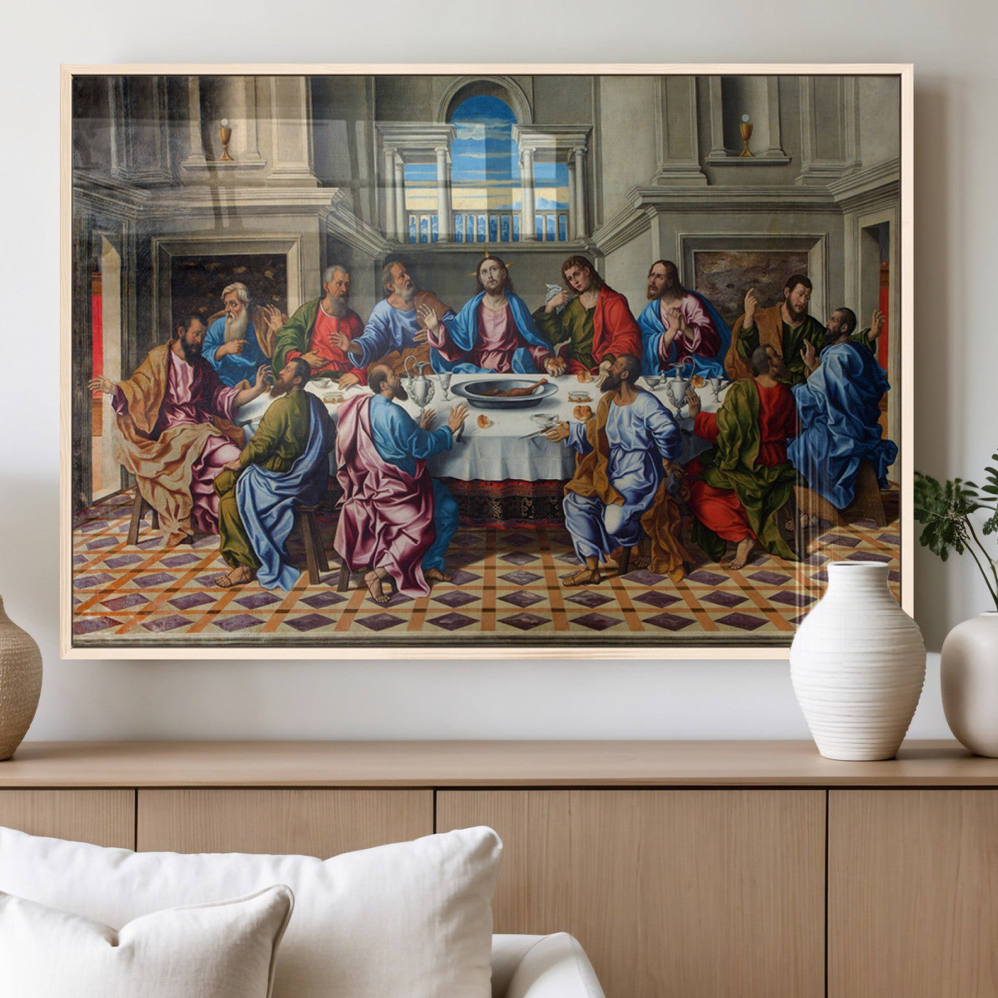 MGV-FP-60X30-3P - The Last Supper Multi Panel Canvas Wall Art