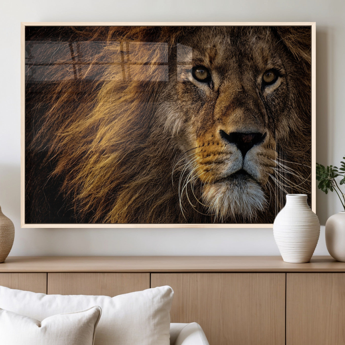 MGV-FP-60X30-3P - Mighty Lion Wall Art Animal Canvas Print