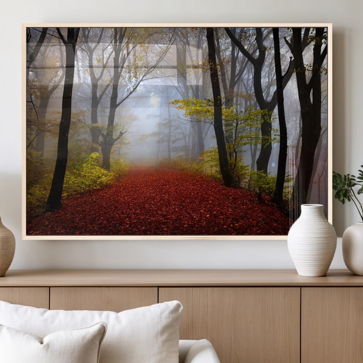 MGV-FP-60X30-3P - Foggy Forest Wall Art Landscape Canvas Print