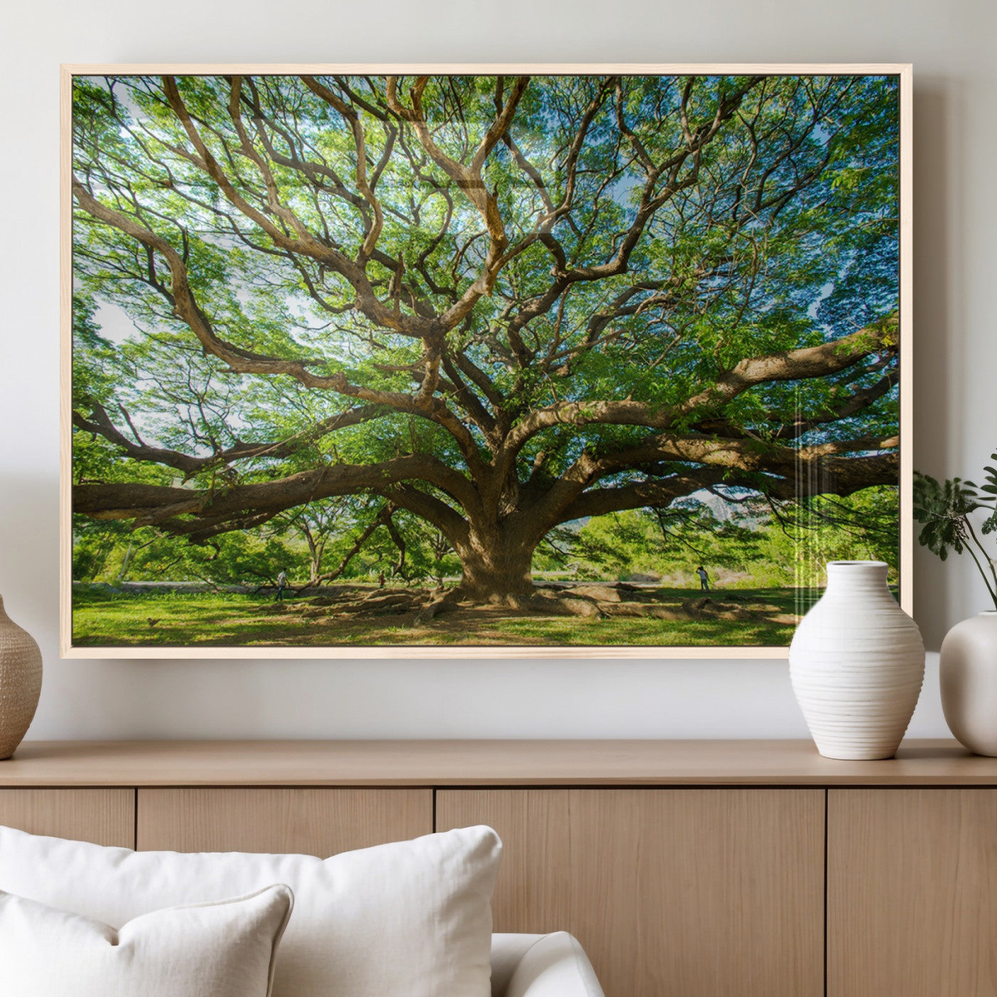 MGV-FP-60X30-3P - Angel Oak Tree Wall Art | Oak Canvas Print | Multi Panel Landscape Wall Art | Ready to Hang Wall Art