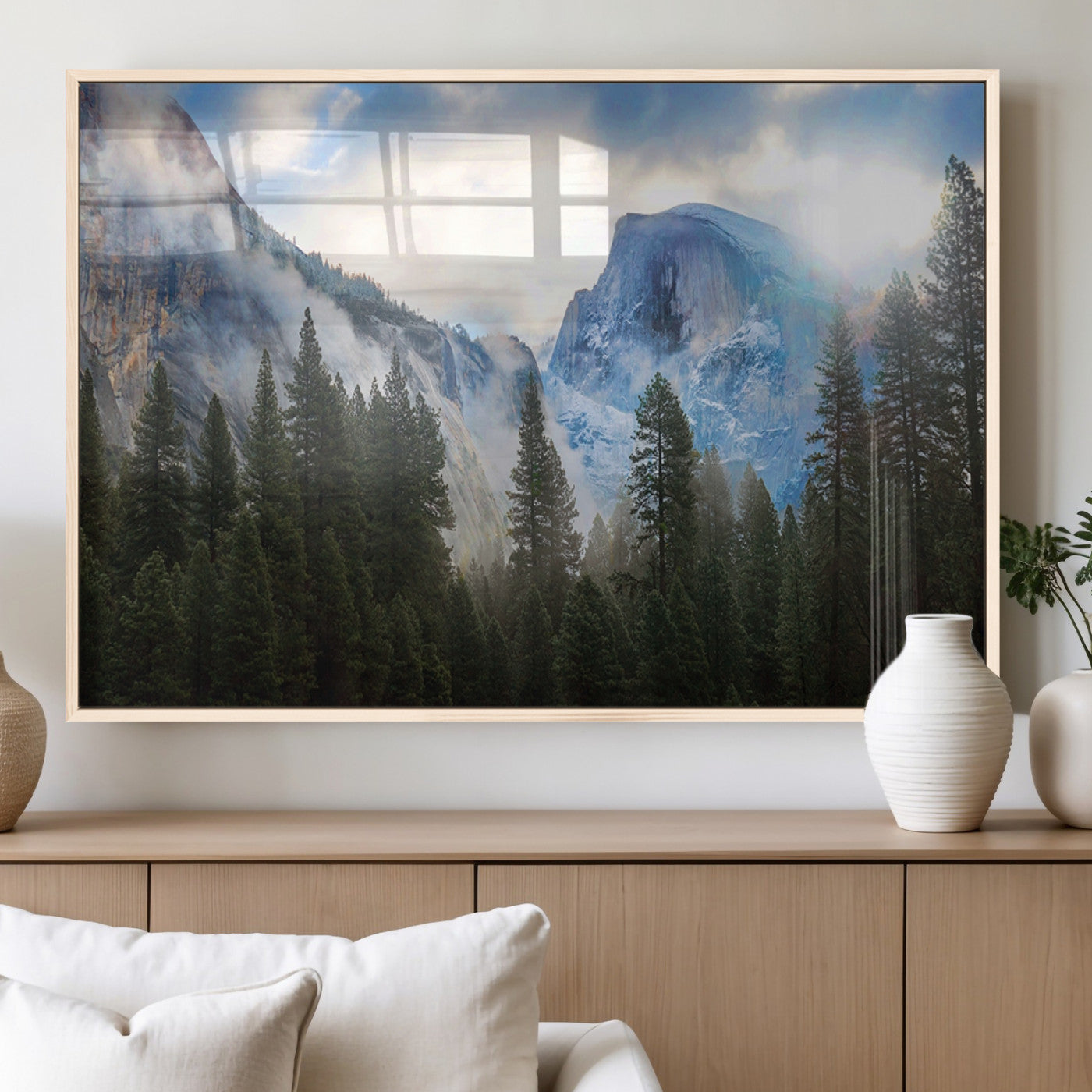 44943-MGV-FP-60X30-3P_Natural-Half Dome Yosemite Calinia Wall Art Canvas Print El Capitan