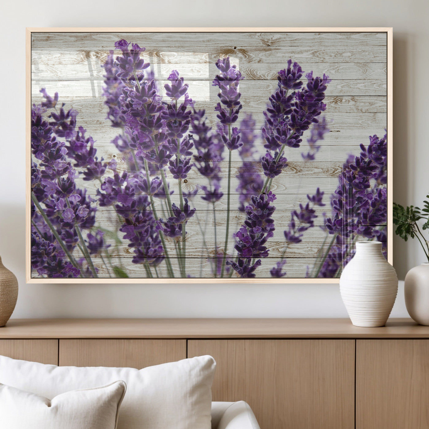 MGV-FP-60X30-3P - Lavender Canvas Wall Art Flower Print