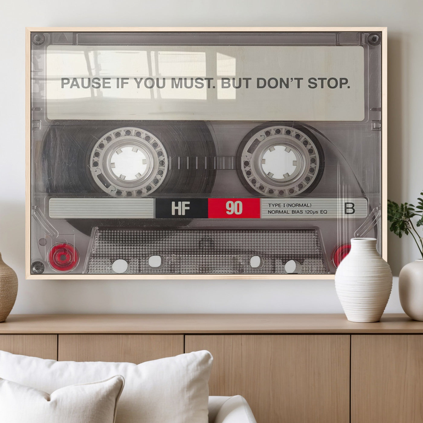 MGV-FP-60X30-3P - Music Cassette Iconic Wall Art Canvas Print