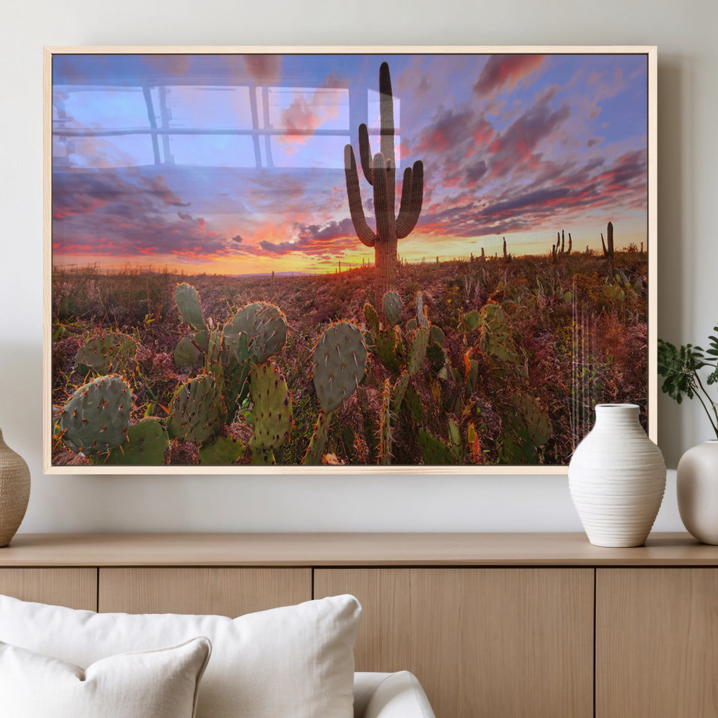MGV-FP-60X30-3P - Arizona Desert Sunset Wall Art Canvas Print