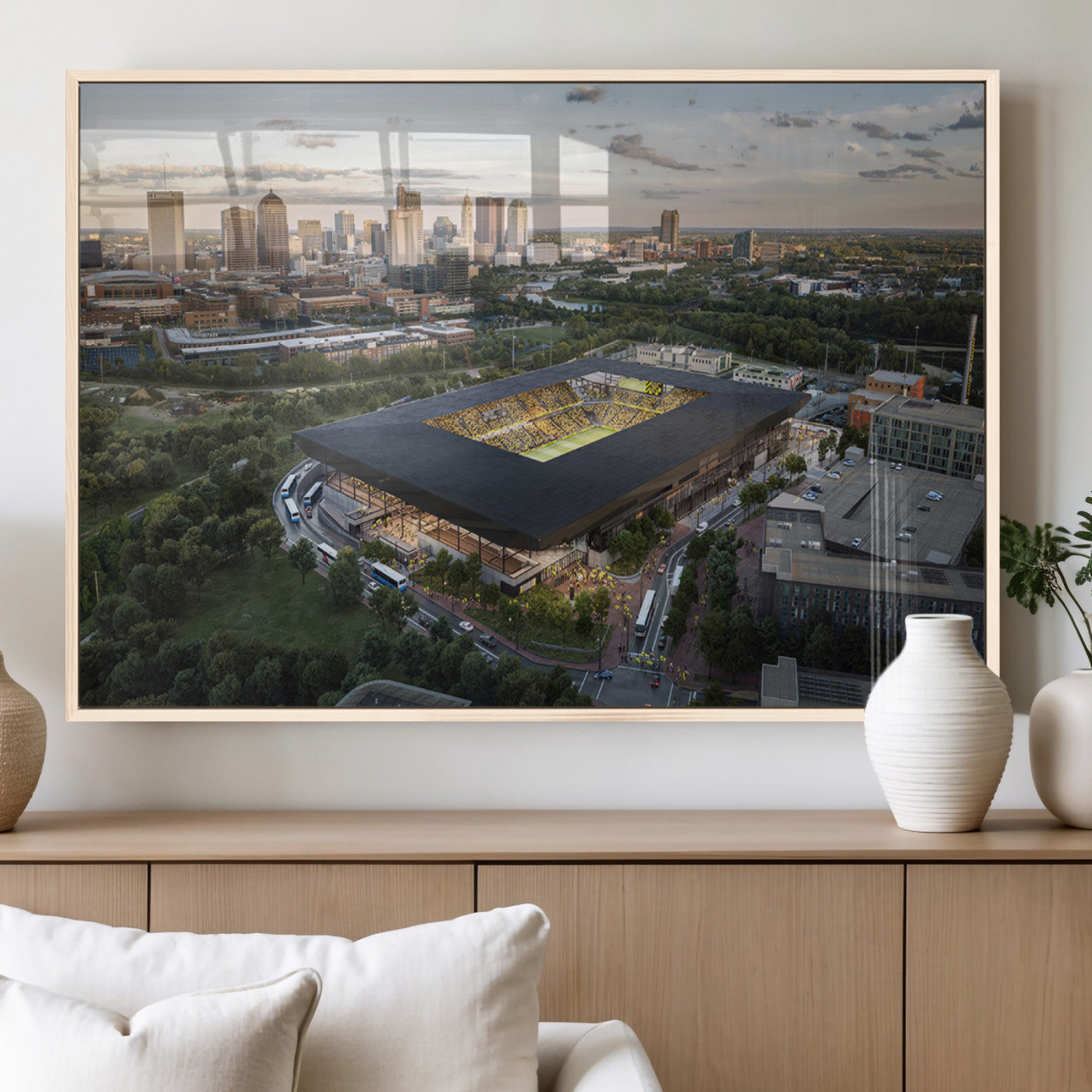 MGV-FP-60X30-3P - Columbus Crew Soccer Team Print - Columbus Crew Stadium Wall Art, Columbus Crew Soccer Wall Art