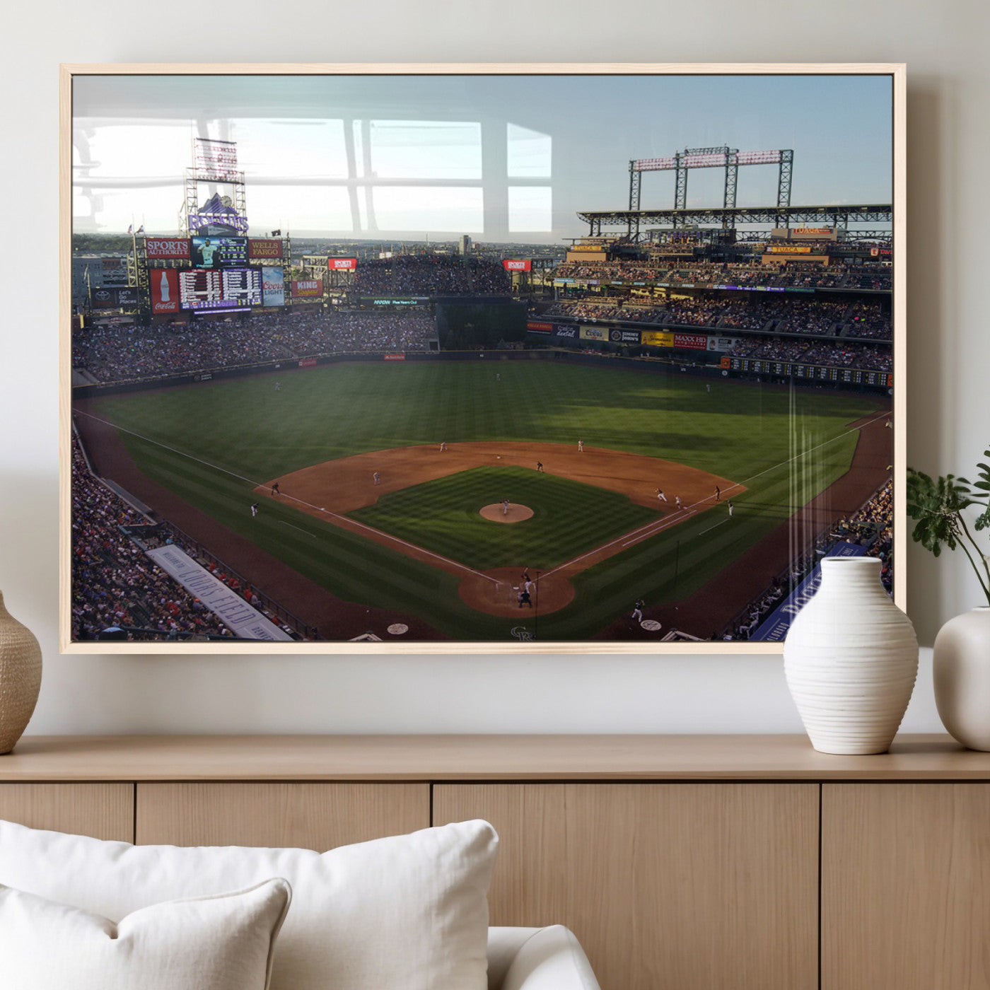 MGV-FP-60X30-3P - Colorado Rockies Coors Field Wall Art Canvas Print - MLB Baseball Stadium