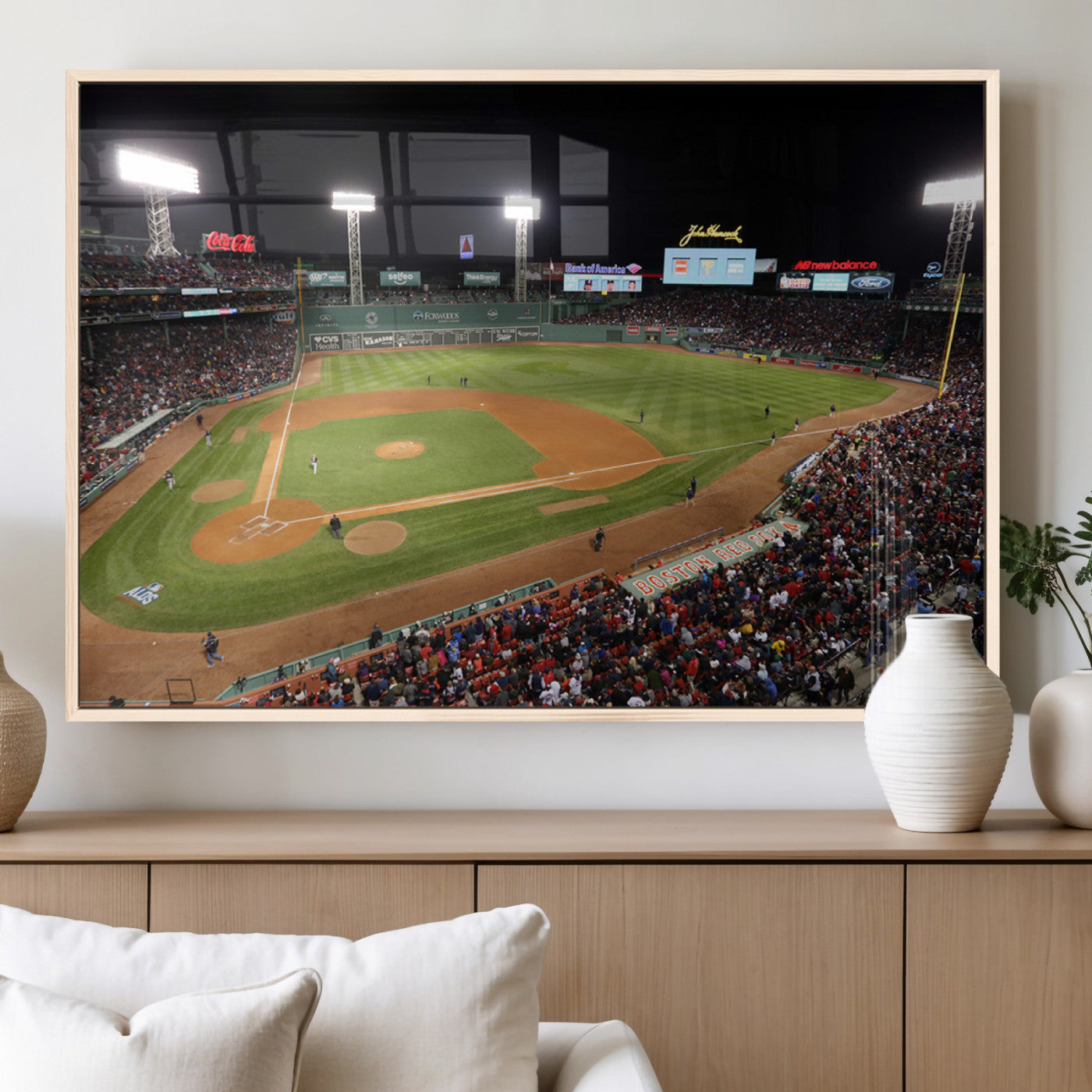 MGV-FP-60X30-3P - Boston Red Sox Baseball Team Print - Massachusetts Fenway Park Stadium Wall Art Canvas Print