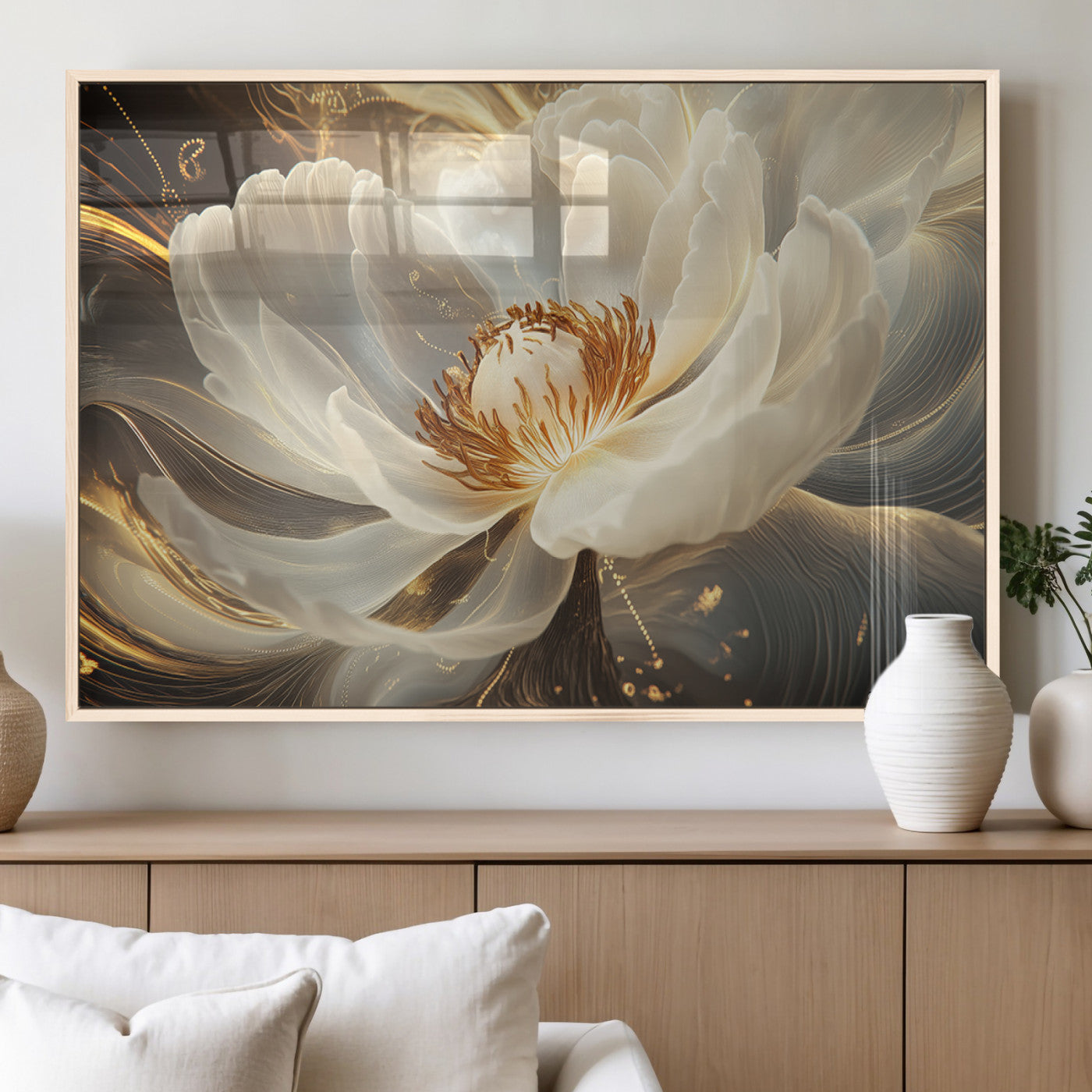 MGV-FP-60X30-3P - Abstract Floral Wall Art Canvas Print