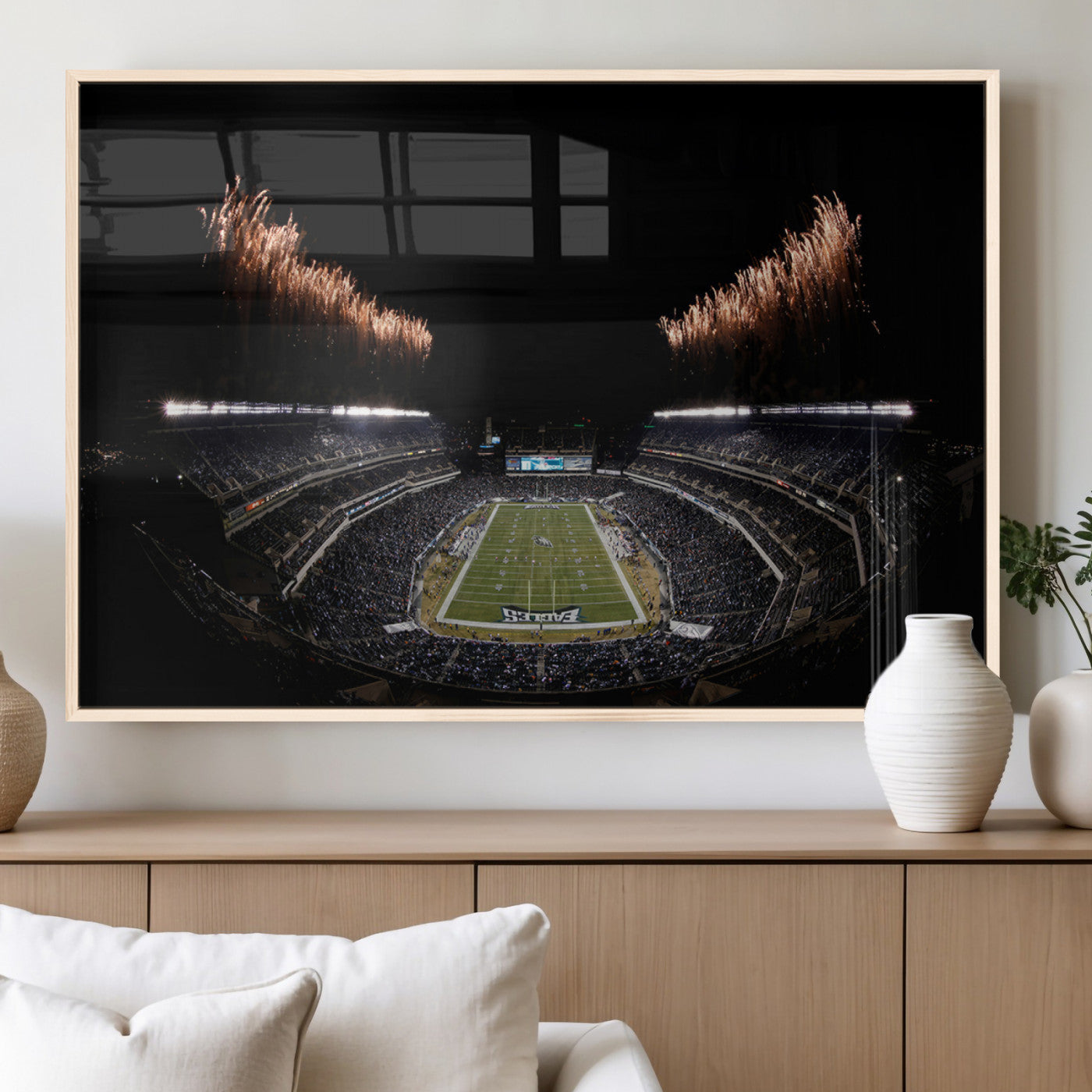 MGV-FP-60X30-3P - Eagles Field Stadium Wall Art | Philadelphia Eagles Football Team Print - Philadelphia Lincoln