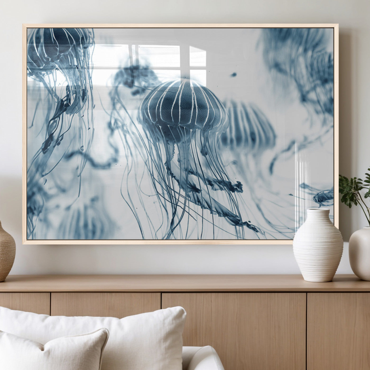 MGV-FP-60X30-3P - Abstract Jellyfish Canvas Print Wall Art