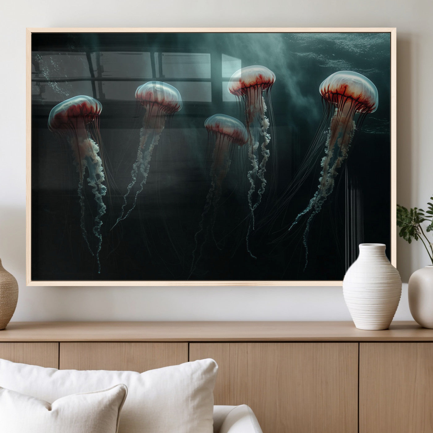 MGV-FP-60X30-3P - Abstract Jellyfish Wall Art Canvas Print