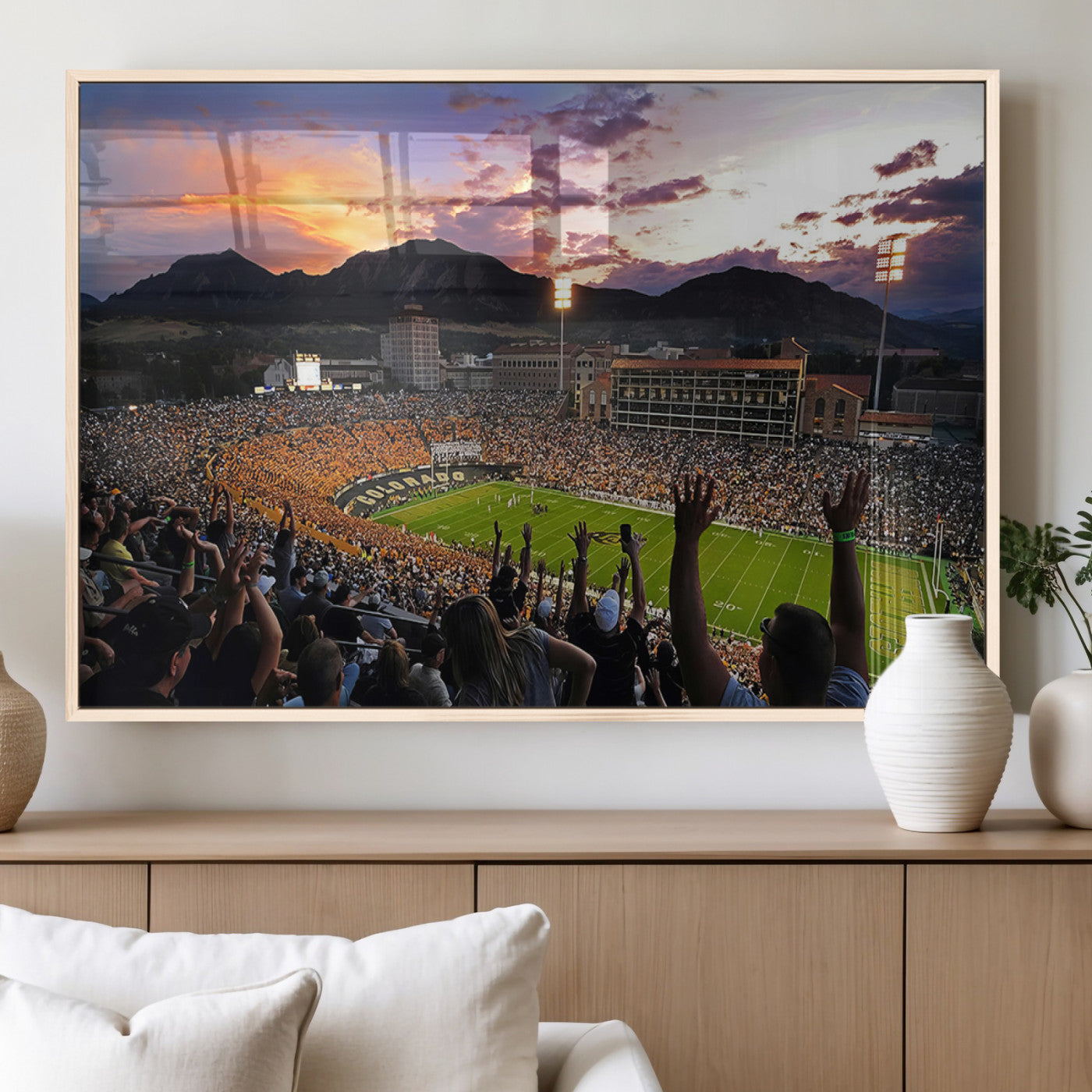 MGV-FP-60X30-3P - Folsom Field - University of Colorado Buffaloes Football Stadium Wall Art, Colorado Buffaloes Wall