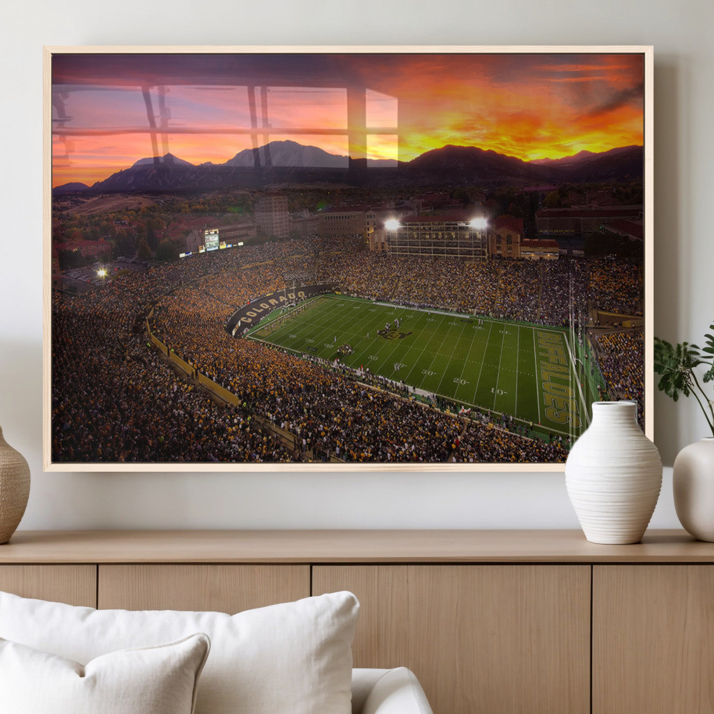 MGV-FP-60X30-3P - Folsom Field - University of Colorado Buffaloes Football Stadium, Colorado Buffaloes Wall Art Canvas