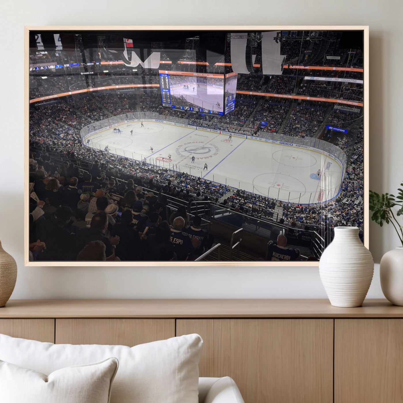 MGV-FP-60X30-3P - Amalie Arena Florida Wall Art Canvas Print - NHL Hockey Stadium Print