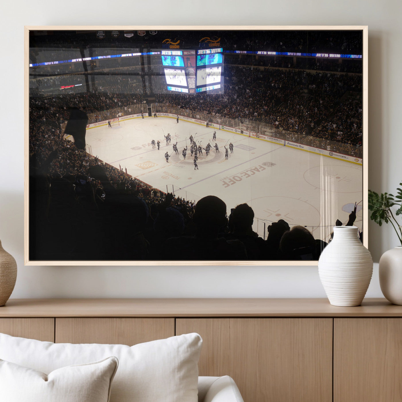 MGV-FP-60X30-3P - Canada Life Centre Wall Art | Winnipeg Jets Hockey Team Print Canvas | Ready to Hang | Winnipeg Wall