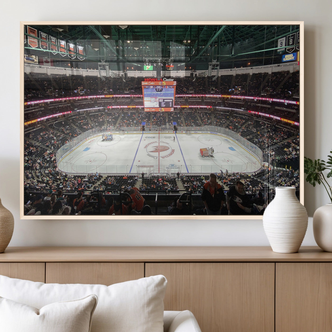 MGV-FP-60X30-3P - Honda Center California Anaheim Ducks Ice Hockey Stadium Canvas Print Wall Art
