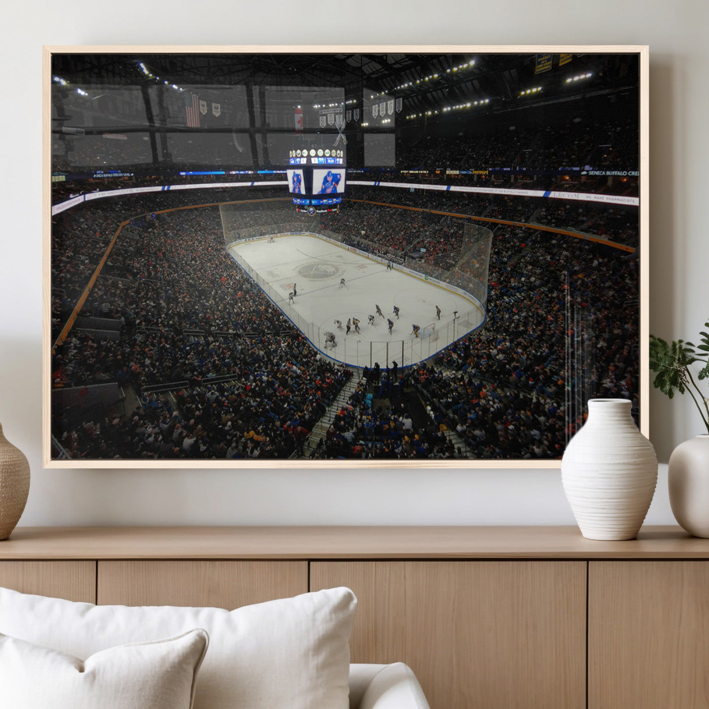 MGV-FP-60X30-3P - KeyBank Center New York Buffalo Sabres Hockey Stadium Canvas Print Wall Art