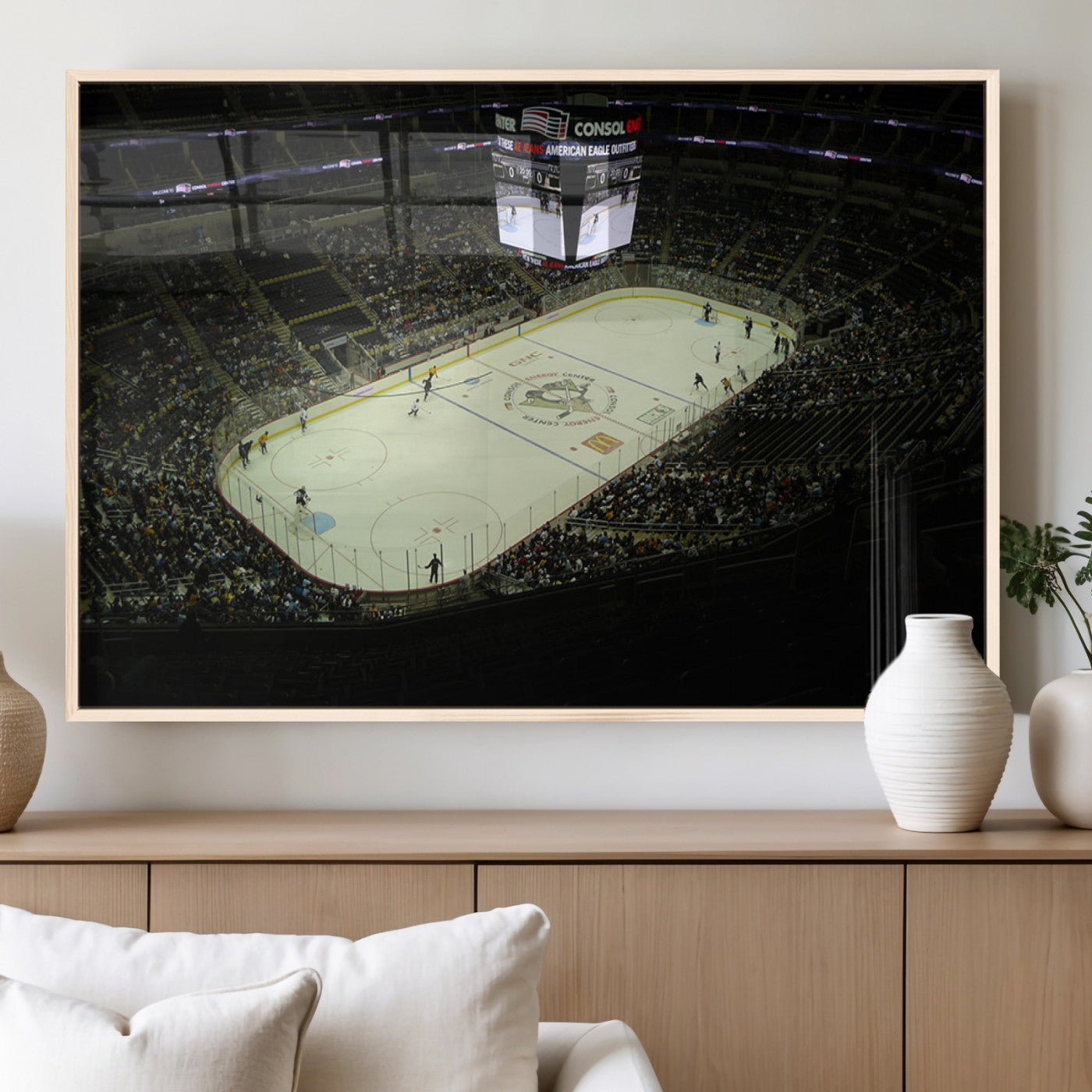 MGV-FP-60X30-3P - PPG Paints Arena Pennsylvania Pittsburgh Penguins Hockey Stadium Canvas, Pennsylvania Pittsburgh