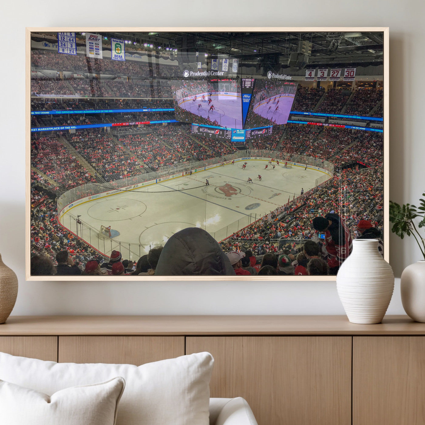 MGV-FP-60X30-3P - Prudential Center Newark New Jersey Devils Hockey Stadium, New Jersey Devils Hockey Stadium Canvas